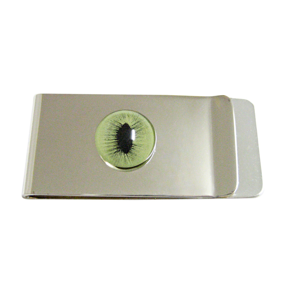 Green Cat Eye Design Money Clip